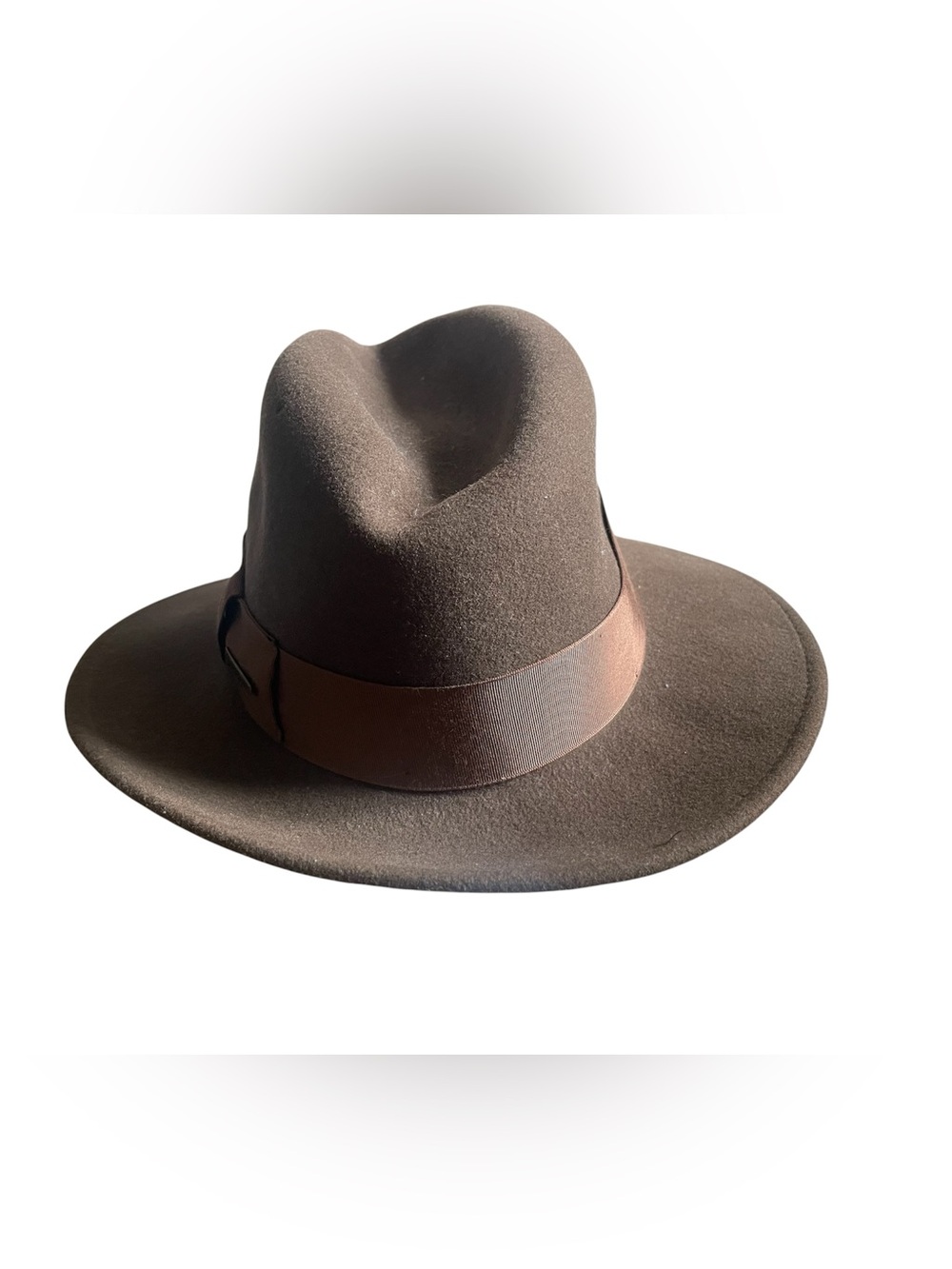 Indiana Jones Hat Brown 100% Wool Felt SIZE Small Made In USA RN 31905